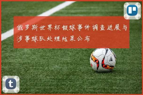 俄罗斯世界杯假球事件调查进展与涉事球队处理结果公布